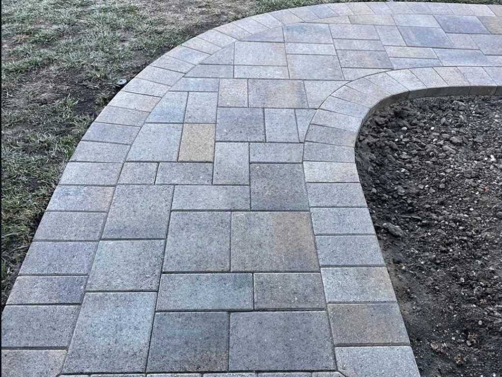 Custom concrete paver driveway installation Orange County modern layout