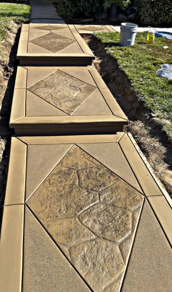 really nice stamped concrete in orange county