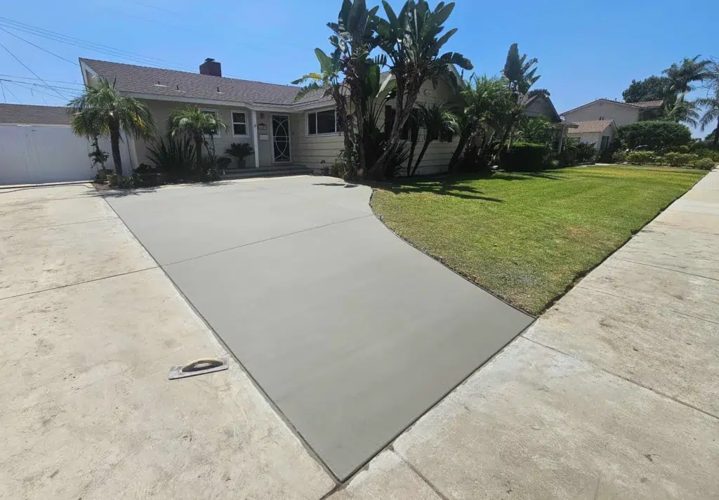 extended concrete driveway in orange county
