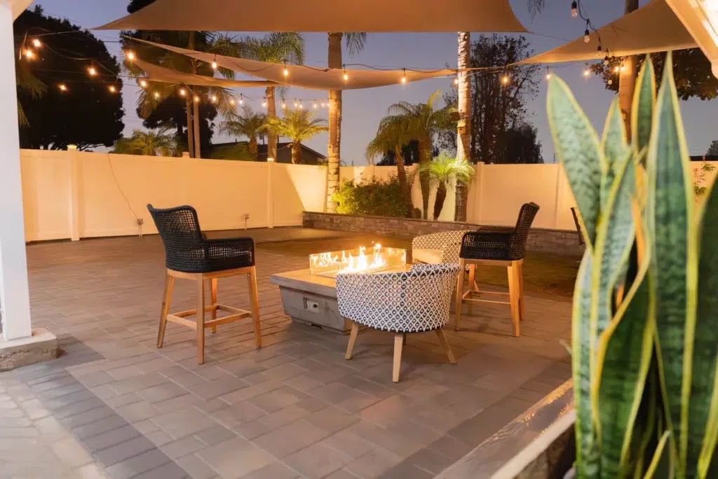 paver patio made in orange county by RIVO construction and landscaping